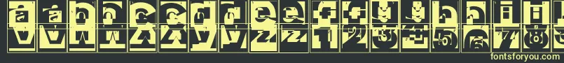 Brokencapsjumperb Font – Yellow Fonts on Black Background