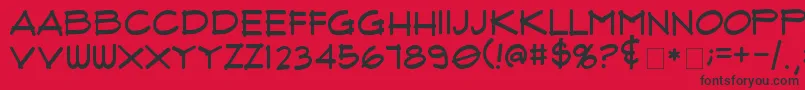 FluxArchitectRegular Font – Black Fonts on Red Background