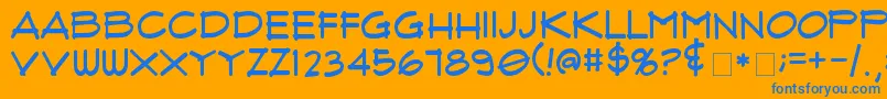 FluxArchitectRegular Font – Blue Fonts on Orange Background