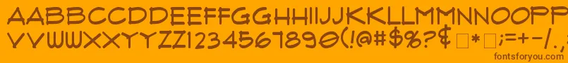 FluxArchitectRegular Font – Brown Fonts on Orange Background