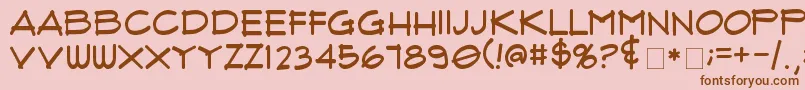 FluxArchitectRegular Font – Brown Fonts on Pink Background