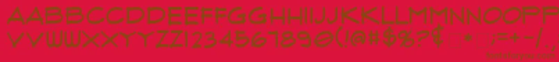 FluxArchitectRegular Font – Brown Fonts on Red Background