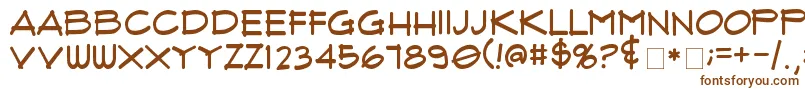 Шрифт FluxArchitectRegular – коричневые шрифты на белом фоне