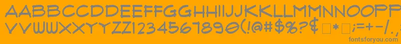 FluxArchitectRegular Font – Gray Fonts on Orange Background