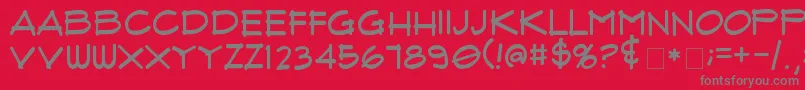 FluxArchitectRegular Font – Gray Fonts on Red Background