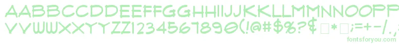 FluxArchitectRegular Font – Green Fonts on White Background