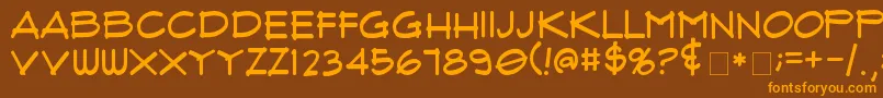 FluxArchitectRegular Font – Orange Fonts on Brown Background