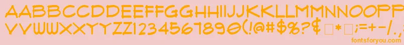 FluxArchitectRegular Font – Orange Fonts on Pink Background