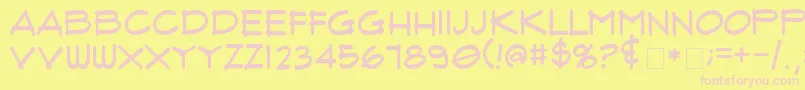 FluxArchitectRegular Font – Pink Fonts on Yellow Background