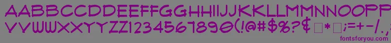 FluxArchitectRegular-Schriftart – Violette Schriften auf grauem Hintergrund