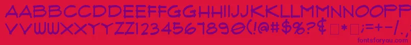 FluxArchitectRegular Font – Purple Fonts on Red Background