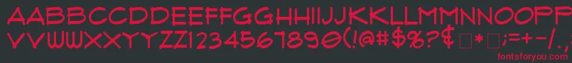FluxArchitectRegular Font – Red Fonts on Black Background