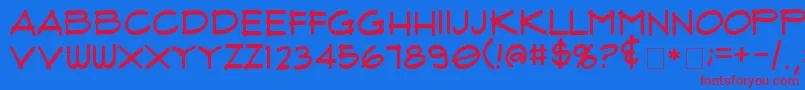 FluxArchitectRegular Font – Red Fonts on Blue Background