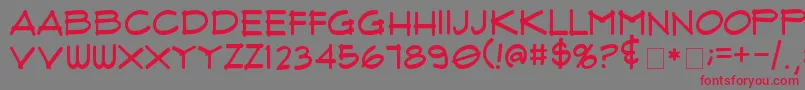 FluxArchitectRegular Font – Red Fonts on Gray Background