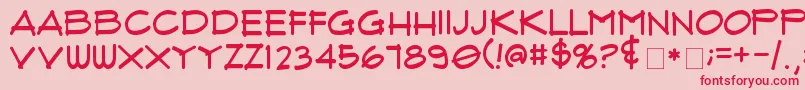 FluxArchitectRegular Font – Red Fonts on Pink Background