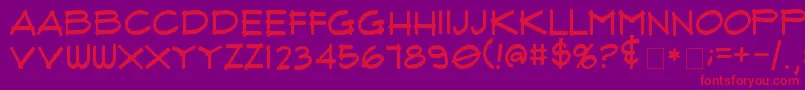 FluxArchitectRegular Font – Red Fonts on Purple Background
