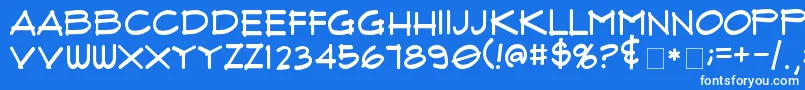 FluxArchitectRegular Font – White Fonts on Blue Background
