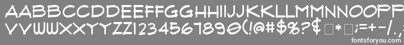 フォントFluxArchitectRegular – 灰色の背景に白い文字