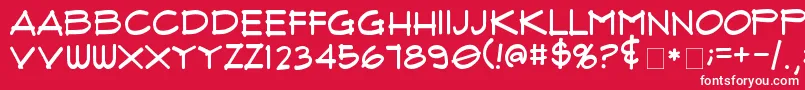 FluxArchitectRegular Font – White Fonts on Red Background
