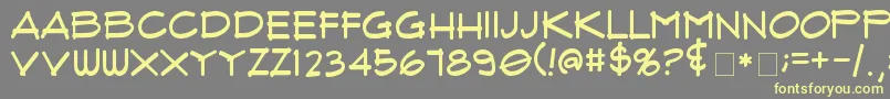 FluxArchitectRegular Font – Yellow Fonts on Gray Background