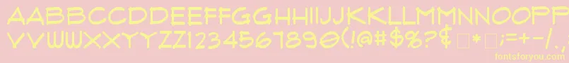 FluxArchitectRegular Font – Yellow Fonts on Pink Background