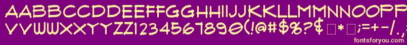 FluxArchitectRegular Font – Yellow Fonts on Purple Background