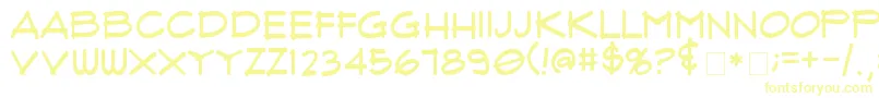 Шрифт FluxArchitectRegular – жёлтые шрифты