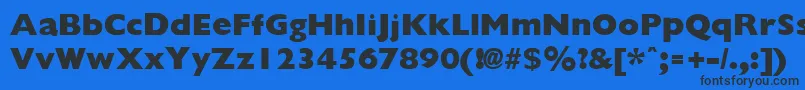 GiliganextraboldRegular Font – Black Fonts on Blue Background