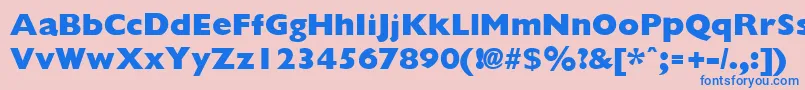 フォントGiliganextraboldRegular – ピンクの背景に青い文字