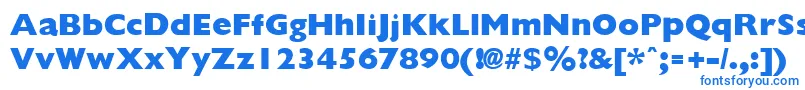 GiliganextraboldRegular Font – Blue Fonts on White Background