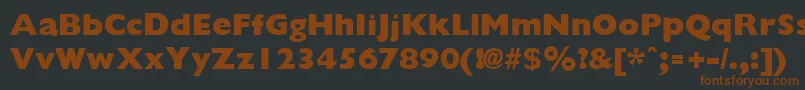 GiliganextraboldRegular-fontti – ruskeat fontit mustalla taustalla