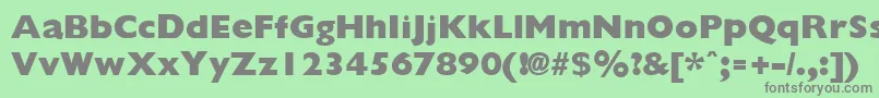 GiliganextraboldRegular Font – Gray Fonts on Green Background