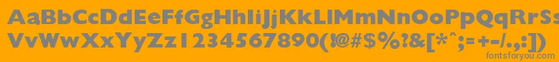 GiliganextraboldRegular Font – Gray Fonts on Orange Background