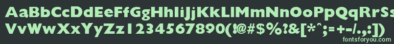 フォントGiliganextraboldRegular – 黒い背景に緑の文字