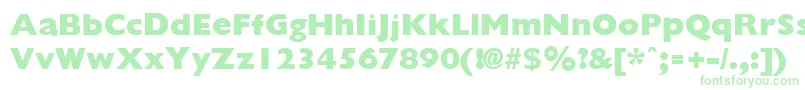 Шрифт GiliganextraboldRegular – зелёные шрифты на белом фоне