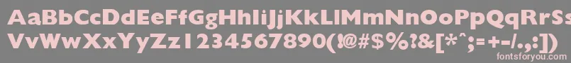 フォントGiliganextraboldRegular – 灰色の背景にピンクのフォント