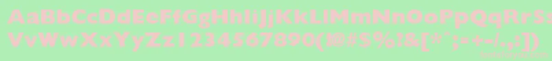 GiliganextraboldRegular Font – Pink Fonts on Green Background