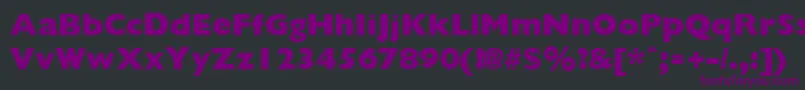Шрифт GiliganextraboldRegular – фиолетовые шрифты на чёрном фоне