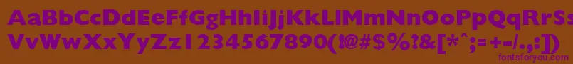 GiliganextraboldRegular Font – Purple Fonts on Brown Background