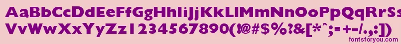 GiliganextraboldRegular-Schriftart – Violette Schriften auf rosa Hintergrund