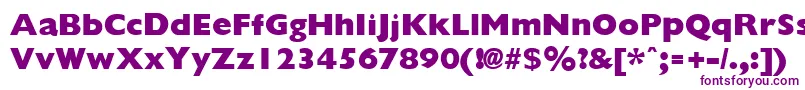 Шрифт GiliganextraboldRegular – фиолетовые шрифты на белом фоне