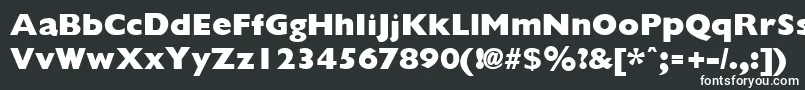 GiliganextraboldRegular-fontti – valkoiset fontit mustalla taustalla