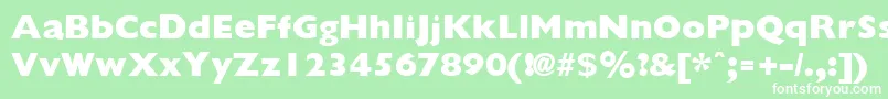 GiliganextraboldRegular Font – White Fonts on Green Background