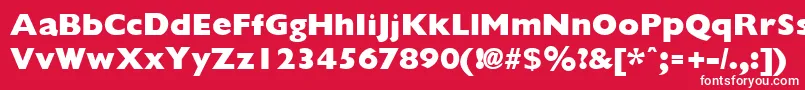 フォントGiliganextraboldRegular – 赤い背景に白い文字