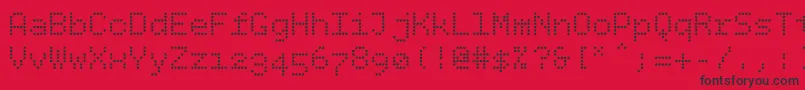 Bpdots Font – Black Fonts on Red Background