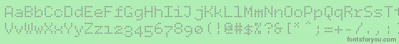 Bpdots Font – Gray Fonts on Green Background