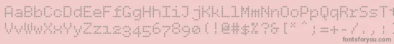Bpdots-Schriftart – Graue Schriften auf rosa Hintergrund