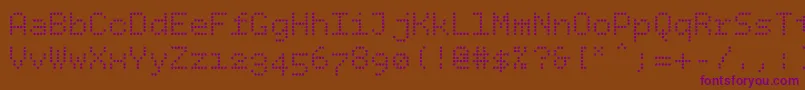 Шрифт Bpdots – фиолетовые шрифты на коричневом фоне