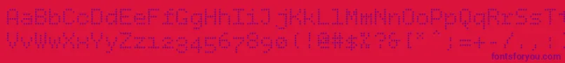 Bpdots Font – Purple Fonts on Red Background