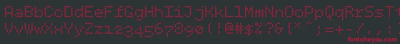 Bpdots Font – Red Fonts on Black Background